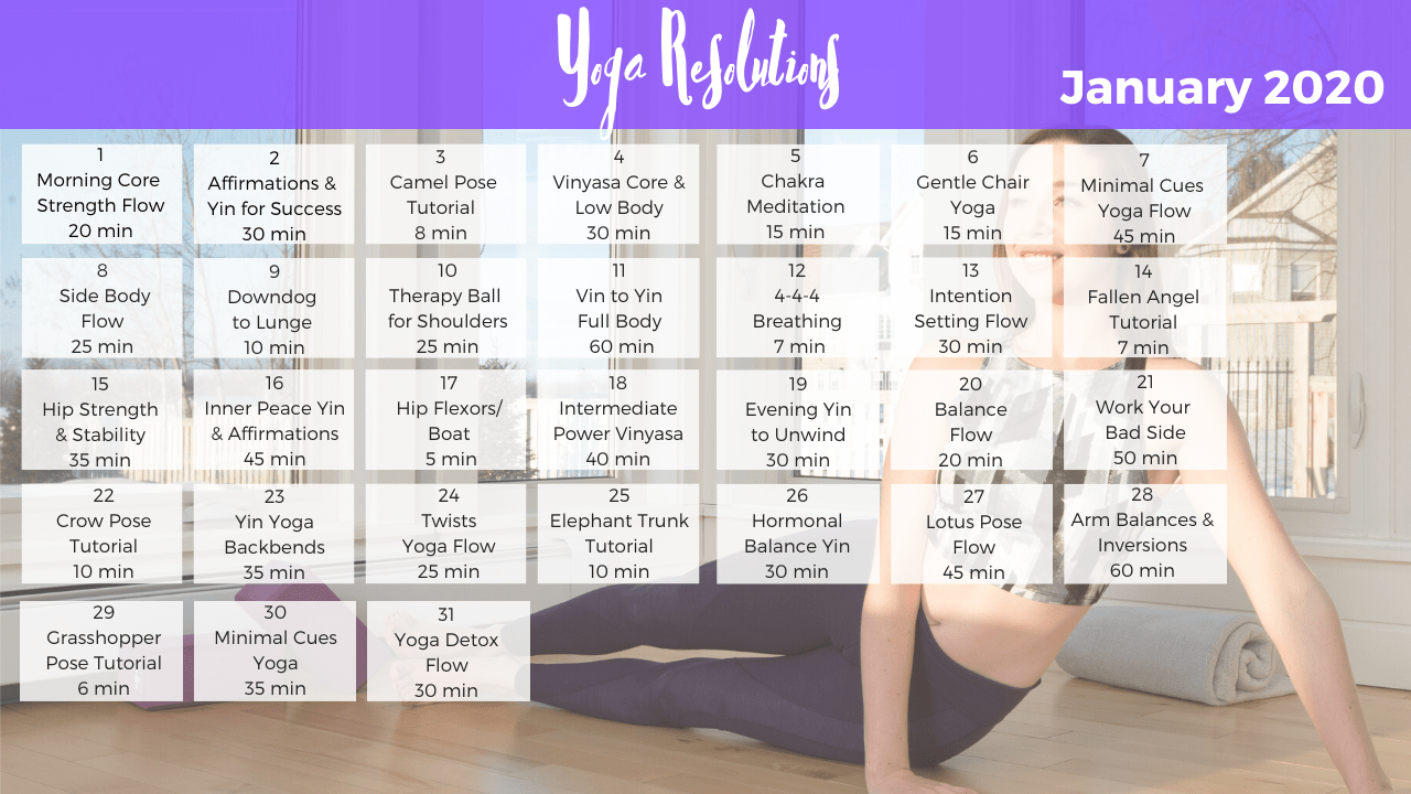 Yoga Resolutions - January 2020 - Yoga With Kassandra