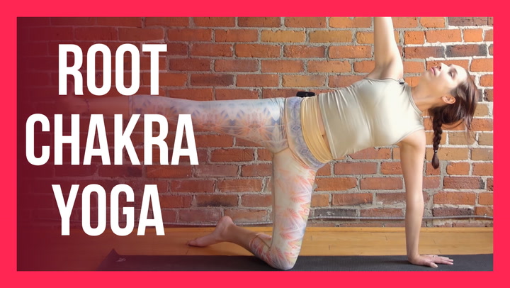 Premium Vector | Root chakra yoga poses young woman practicing yoga pose