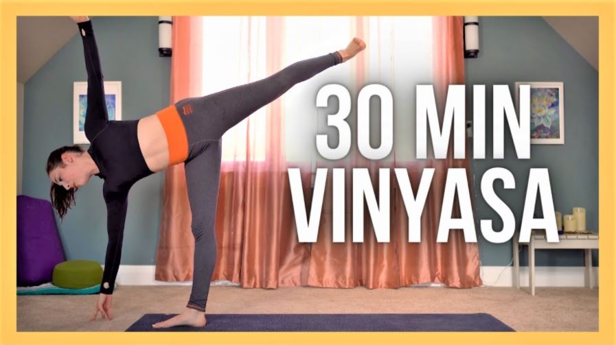 30 min INTERMEDIATE Full Body Vinyasa Flow – NO PROPS - Yoga With Kassandra