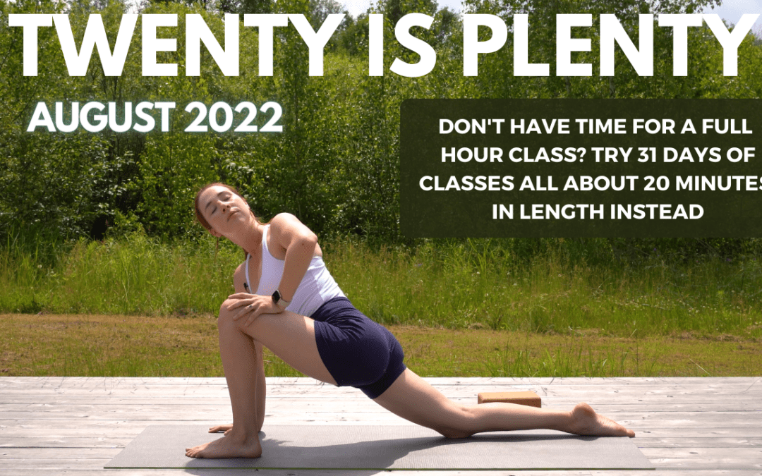 August 2022 Twenty is Plenty